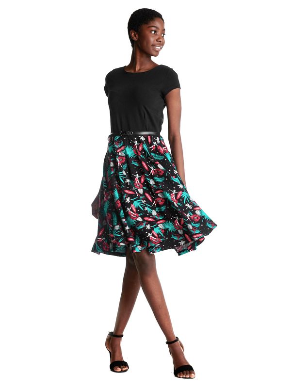 Nastrovje Potsdam Pussy Deluxe Aloha Damen Petticoat-Kleid schwarz/allover Fabrikverkauf