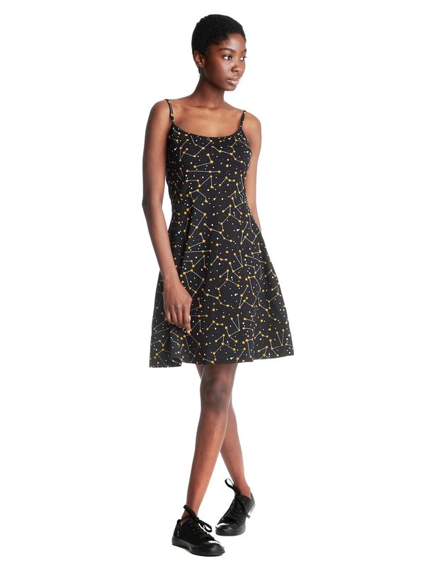 Nastrovje Potsdam Pussy Deluxe Celestial Stars Damen Trägerkleid schwarz allover Blitzverkäufe