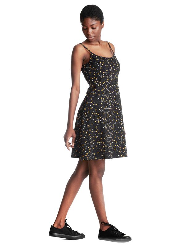 Nastrovje Potsdam Pussy Deluxe Celestial Stars Damen Trägerkleid schwarz allover Blitzverkäufe