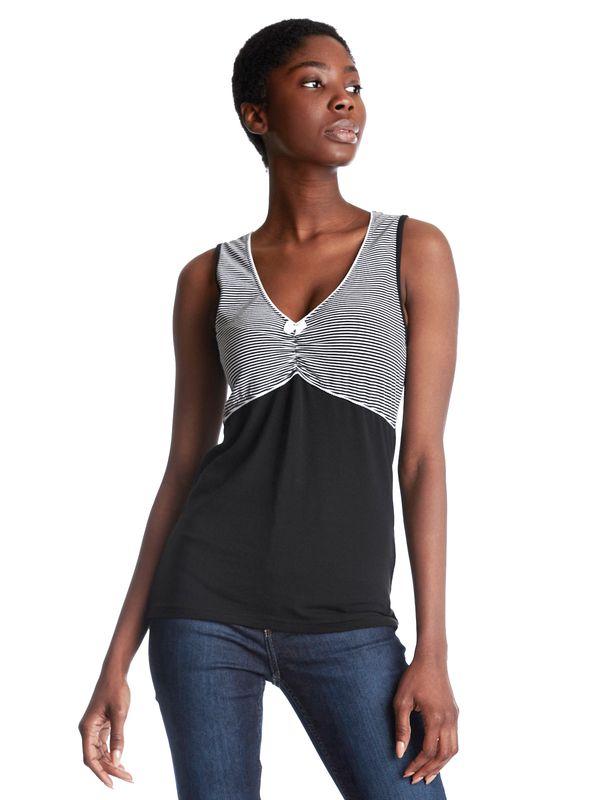 Nastrovje Potsdam Pussy Deluxe Mini Stripes Damen Tanktop schwarz allover Kostenloser Versand