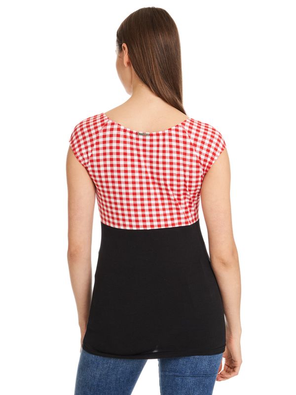 Nastrovje Potsdam Pussy Deluxe Red Plaid Evie Damen T-Shirt schwarz/rot Cyber Monday
