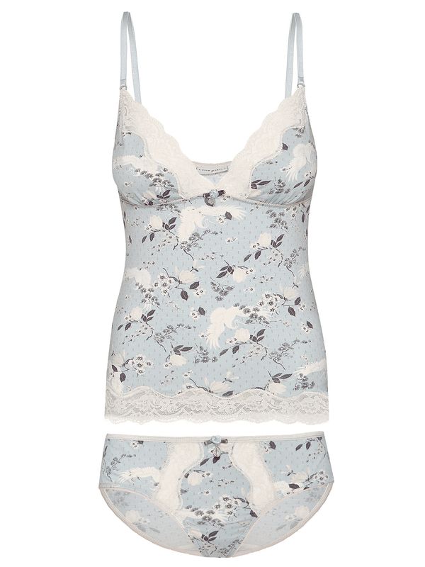 Nastrovje Potsdam Vive Maria Blue Dawn Damen Wäscheset: Top mit Slip blau allover Zeitlich begrenztes Angebot