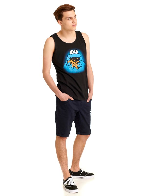 Nastrovje Potsdam Sesamstrasse Cookie Monster Herren Tanktop schwarz Letzte 3 Tage
