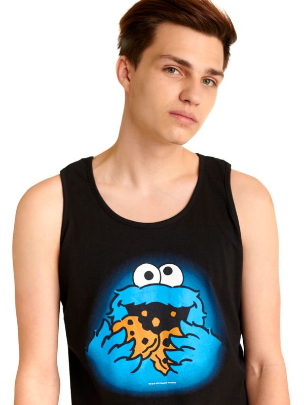 Nastrovje Potsdam Sesamstrasse Cookie Monster Herren Tanktop schwarz Letzte 3 Tage