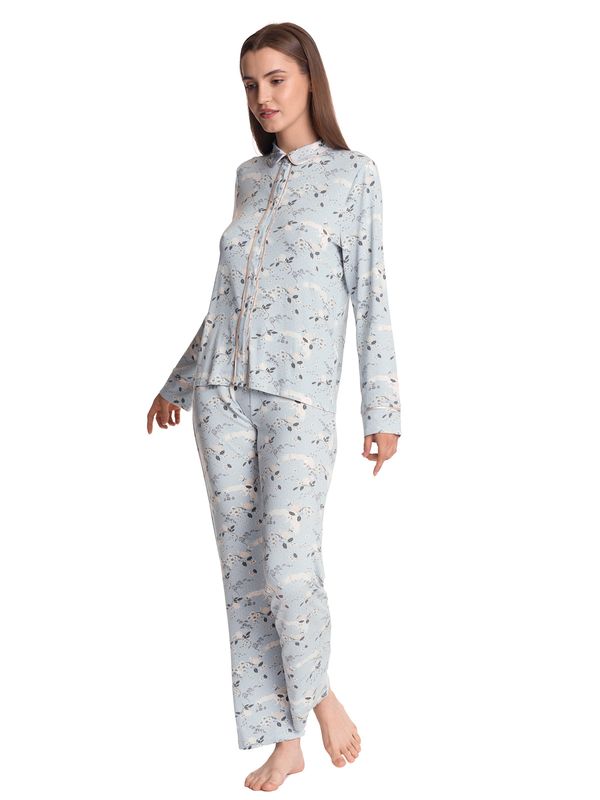 Nastrovje Potsdam Vive Maria Blue Monday Damen Pyjama blau allover Letzte 2 Tage