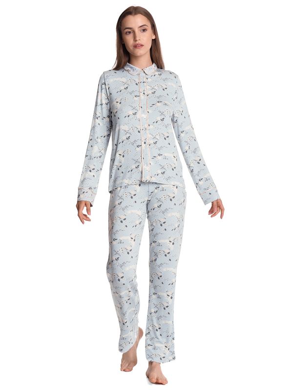 Nastrovje Potsdam Vive Maria Blue Monday Damen Pyjama blau allover Letzte 2 Tage
