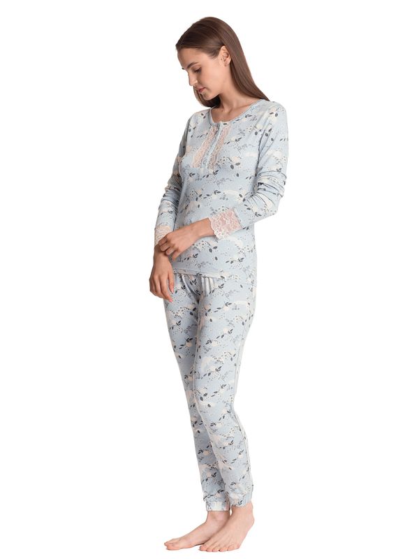 Nastrovje Potsdam Vive Maria Blue Dawn Damen Pyjama blau allover Letzter Tag