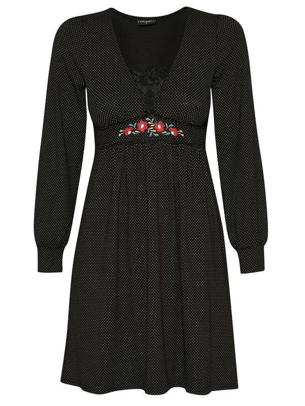 Nastrovje Potsdam Vive Maria Meadow Love Damen A-Linien-Kleid schwarz allover Zeitbegrenzte Promotion