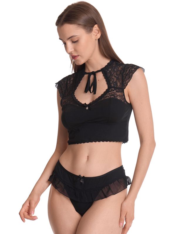 Nastrovje Potsdam Vive Maria Ladylove Damen Wäscheset: Top mit Slip schwarz Bis zu 60% Rabatt