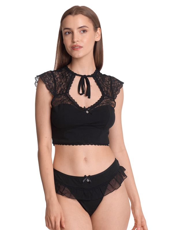 Nastrovje Potsdam Vive Maria Ladylove Damen Wäscheset: Top mit Slip schwarz Bis zu 60% Rabatt
