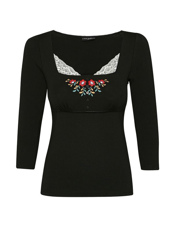 Nastrovje Potsdam Vive Maria Meadow Love Damen Langarmshirt schwarz Sonderangebot der Fabrik