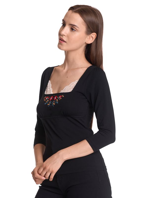 Nastrovje Potsdam Vive Maria Meadow Love Damen Langarmshirt schwarz Sonderangebot der Fabrik