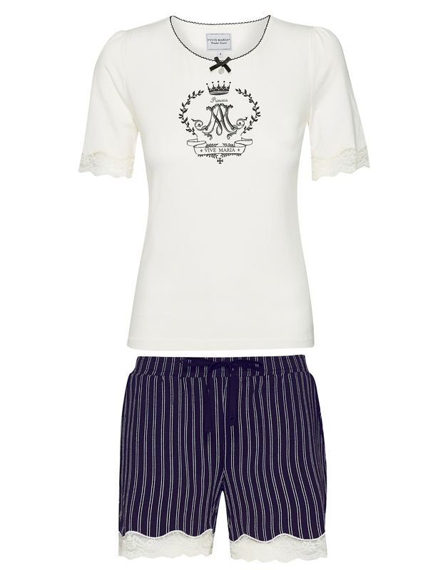 Nastrovje Potsdam Vive Maria My Princess Damen Pyjama creme/schwarz allover Discount Store für neue Produkte