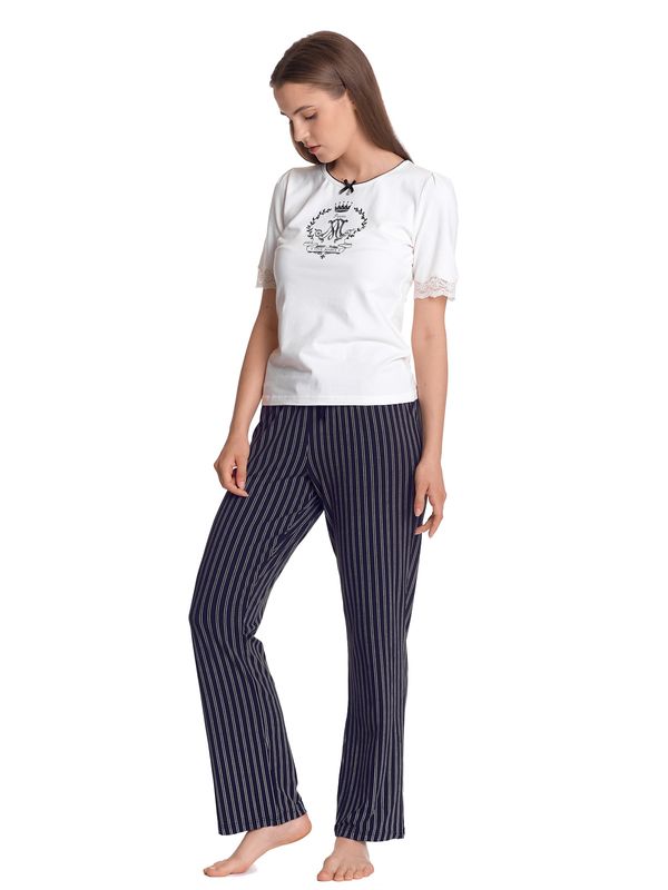 Nastrovje Potsdam Vive Maria Like A Princess Damen Pyjama creme/schwarz allover Super Rabatt