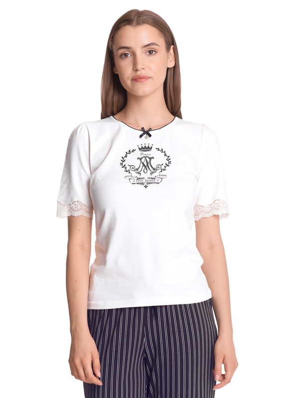 Nastrovje Potsdam Vive Maria Like A Princess Damen Pyjama creme/schwarz allover Super Rabatt