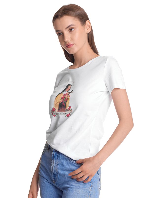 Nastrovje Potsdam Vive Maria Holy Therese Damen T-Shirt weiss Riesige Rabatte