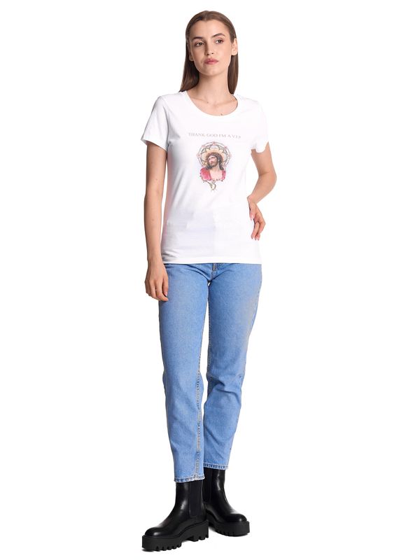 Nastrovje Potsdam Vive Maria Thank God Jesus Damen T-Shirt weiss Clearance-Verkauf