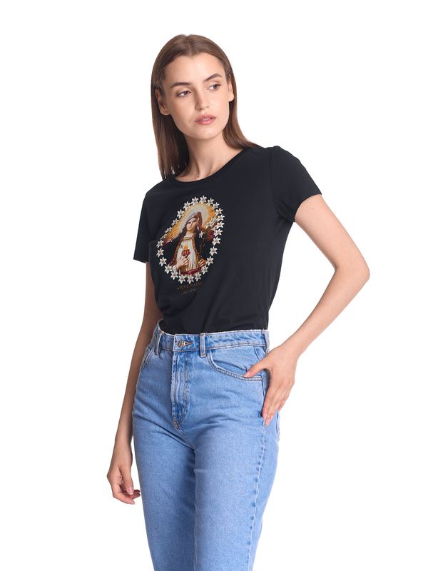 Nastrovje Potsdam Vive Maria Holy Love Damen T-Shirt schwarz Fabrikladen
