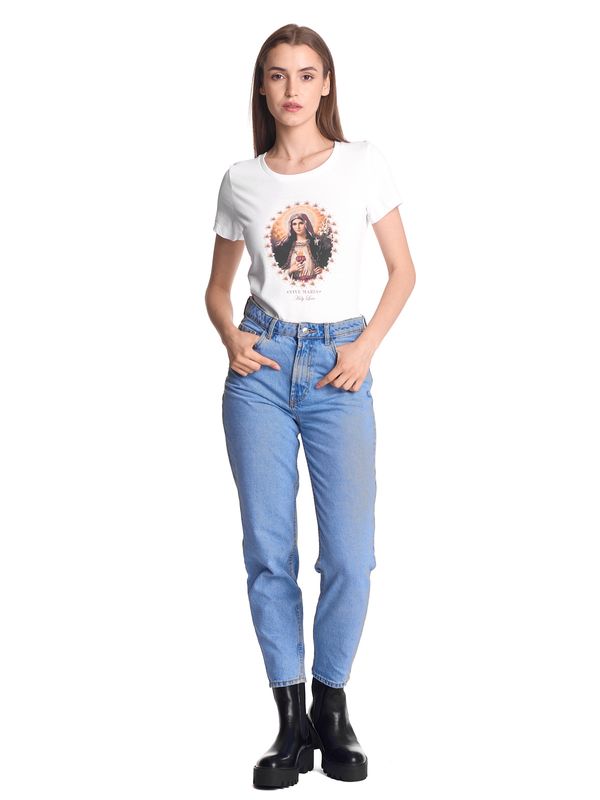 Nastrovje Potsdam Vive Maria Holy Love Damen T-Shirt weiss Speichern exportieren