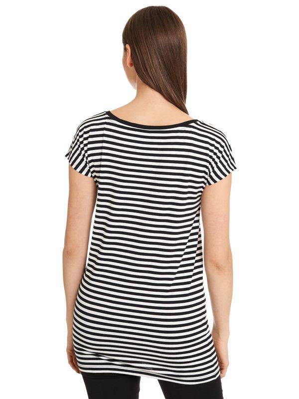 Nastrovje Potsdam Pussy Deluxe Stripes Loose Damen Loose-Shirt schwarz/weiß 2025
