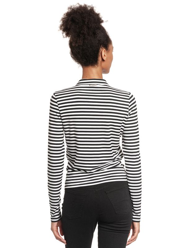 Nastrovje Potsdam Pussy Deluxe Stripes Damen Langarmbluse schwarz/weiß Online