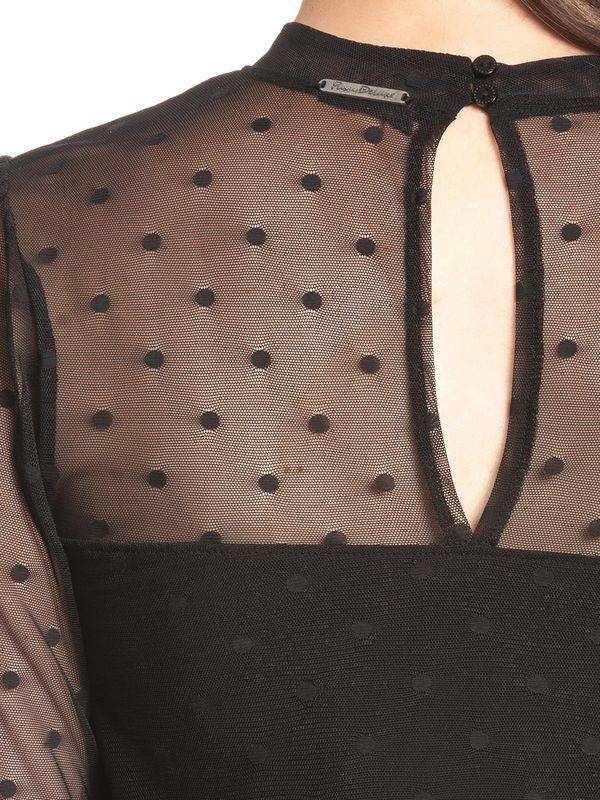 Nastrovje Potsdam Pussy Deluxe Black Dots Damen A-Linien-Kleid schwarz Günstiger Verkauf