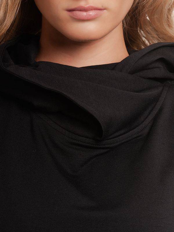 Nastrovje Potsdam Pussy Deluxe Black Dots Shawl Hooded Damen Sweatkleid schwarz Fabrikverkauf