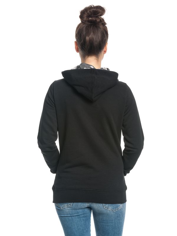Nastrovje Potsdam Pussy Deluxe Logo Military Damen Schalkragenpullover schwarz/grau camouflage Kostenloser Versand