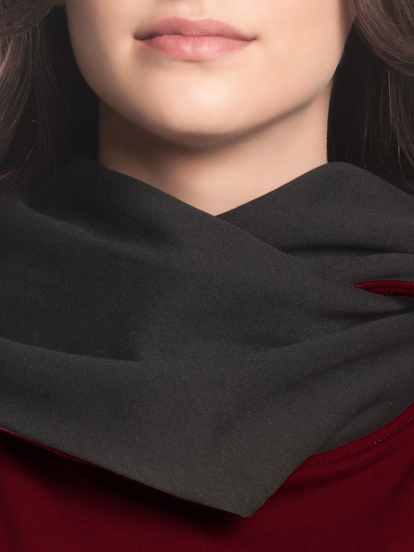 Nastrovje Potsdam Pussy Deluxe Logo Damen Schalkragenpullover rot/schwarz Limitierter Zeitrabatt