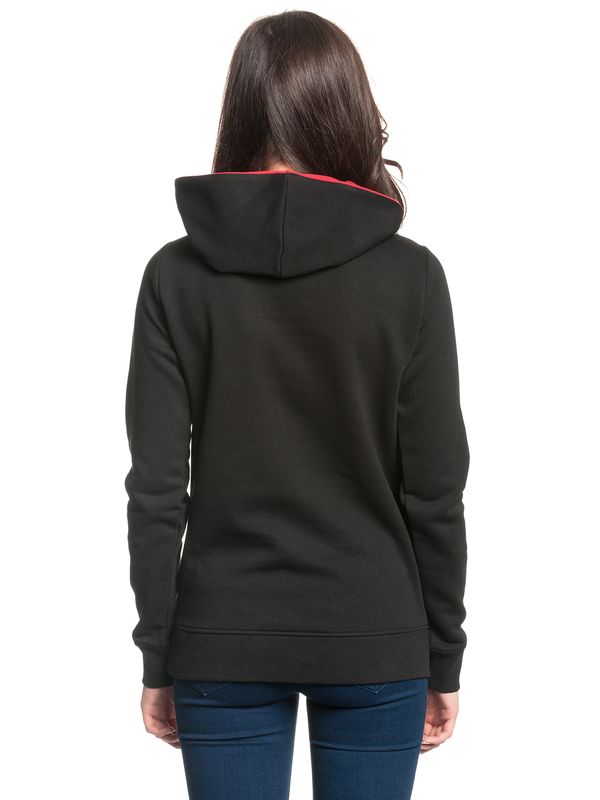 Nastrovje Potsdam Pussy Deluxe Logo Damen Schalkragenpullover schwarz/rot Fabrik Onlineshop