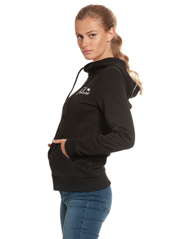 Nastrovje Potsdam Pussy Deluxe Stay Safe Lace Mask Damen Kapuzensweatjacke schwarz Sonderangebot