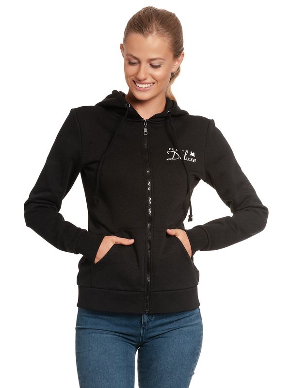 Nastrovje Potsdam Pussy Deluxe Stay Safe Lace Mask Damen Kapuzensweatjacke schwarz Sonderangebot