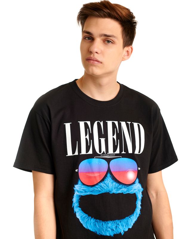Nastrovje Potsdam Sesamstrasse Cookie Legend Herren T-Shirt schwarz Online Shopping