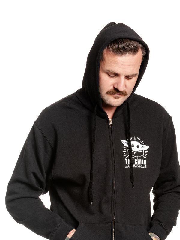 Nastrovje Potsdam The Mandalorian Baby Yoda Herren Kapuzensweatjacke schwarz Cyber Monday