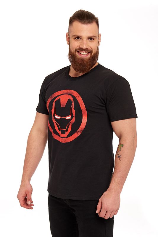 Nastrovje Potsdam Iron Man Sign Herren T-Shirt schwarz Heißer Verkauf