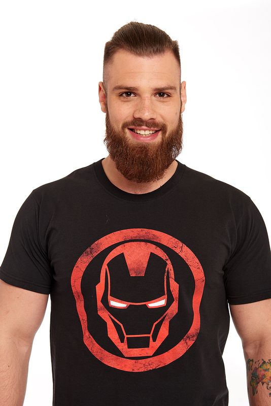 Nastrovje Potsdam Iron Man Sign Herren T-Shirt schwarz Heißer Verkauf