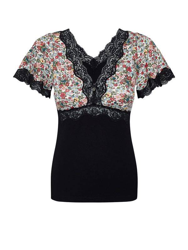 Nastrovje Potsdam Vive Maria French Flower Damen T-Shirt schwarz/creme allover Riesige Rabatte