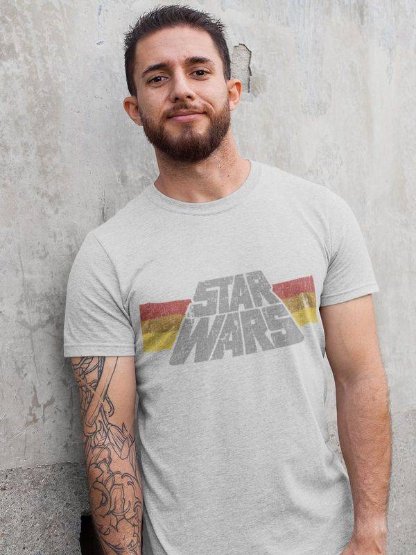 Nastrovje Potsdam Star Wars Vintage 77 Herren T-Shirt grau meliert Black Friday Preise