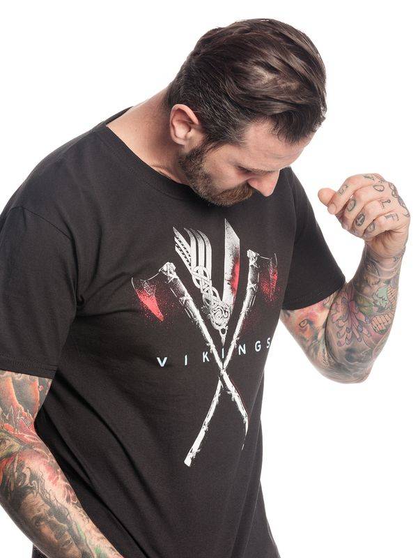 Nastrovje Potsdam Vikings Axe Herren T-Shirt schwarz Online