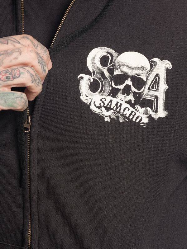 Nastrovje Potsdam Sons of Anarchy Reaper Crew Herren Kapuzensweatjacke schwarz Verkauf