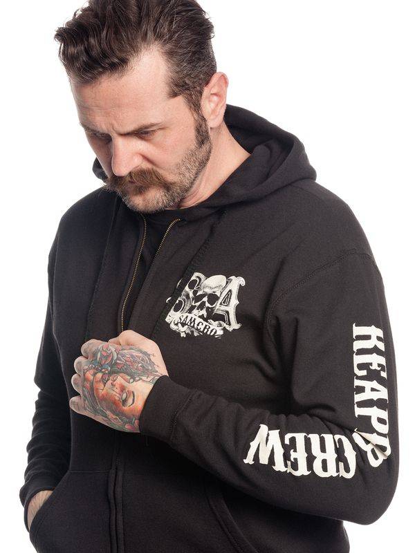 Nastrovje Potsdam Sons of Anarchy Reaper Crew Herren Kapuzensweatjacke schwarz Verkauf