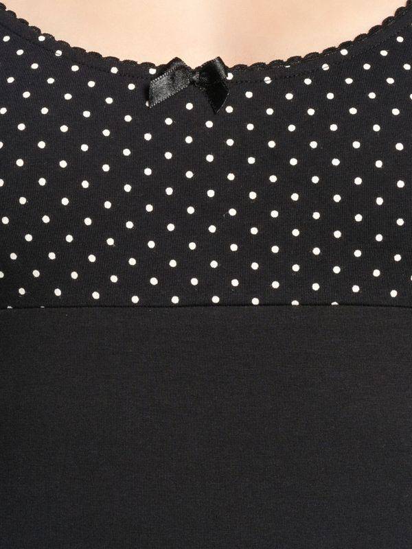 Nastrovje Potsdam Pussy Deluxe Mini Dots Evie Damen T-Shirt schwarz allover Limitierter Zeitrabatt
