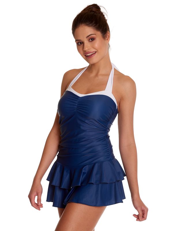 Nastrovje Potsdam Pussy Deluxe Classic Lovely Chic Damen Badeanzug weiss/blau Osterangebot
