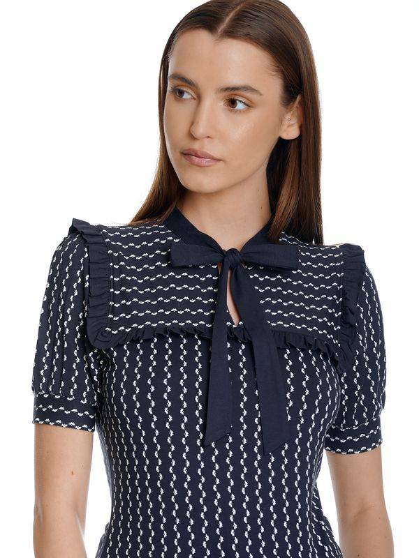 Nastrovje Potsdam Vive Maria Romantic Sailor Damen Blusenshirt blau allover Neuheiten