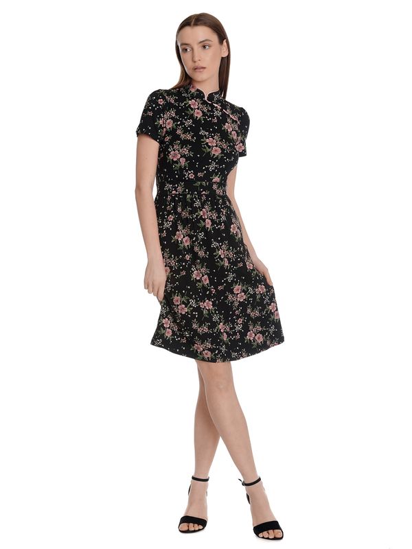 Nastrovje Potsdam Vive Maria Hibiscus Asia Damen A-Linien-Kleid schwarz allover Kauf eins, bekomm eins gratis