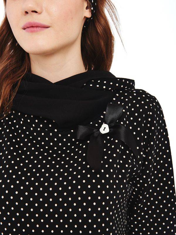Nastrovje Potsdam Pussy Deluxe Dots Shawl Damen Schalkragenpullover schwarz Bis zu 65% Rabatt