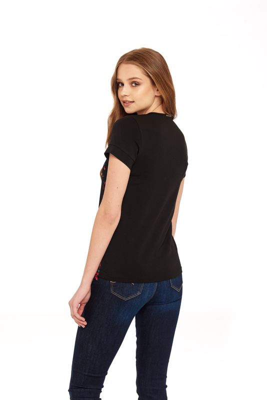 Nastrovje Potsdam Pussy Deluxe Falling Cherries Collar Shirt schwarz Discount Store für neue Produkte
