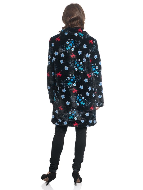 Nastrovje Potsdam Pussy Deluxe Blossom Coat Damen Wintermantel schwarz allover Speichern exportieren