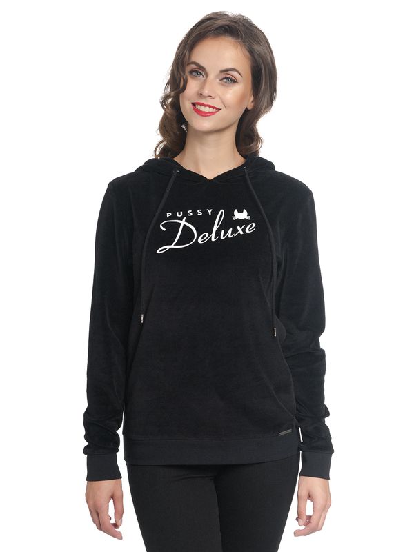 Nastrovje Potsdam Pussy Deluxe Classic Fluffy Hoodie schwarz Black Friday Preise