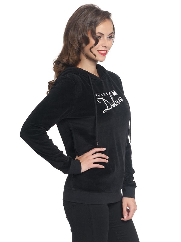 Nastrovje Potsdam Pussy Deluxe Classic Fluffy Hoodie schwarz Black Friday Preise